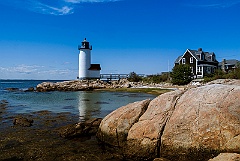 Rock Shore by Annisquam Harbor Lighthouse